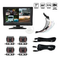 Kit 4 Cámaras de Retroceso para Camión 12-24V
