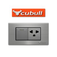 CAJA DE 10 INTERRUPTOR Y TOMACORRIENTE EMPOTRABLE PLATEADO