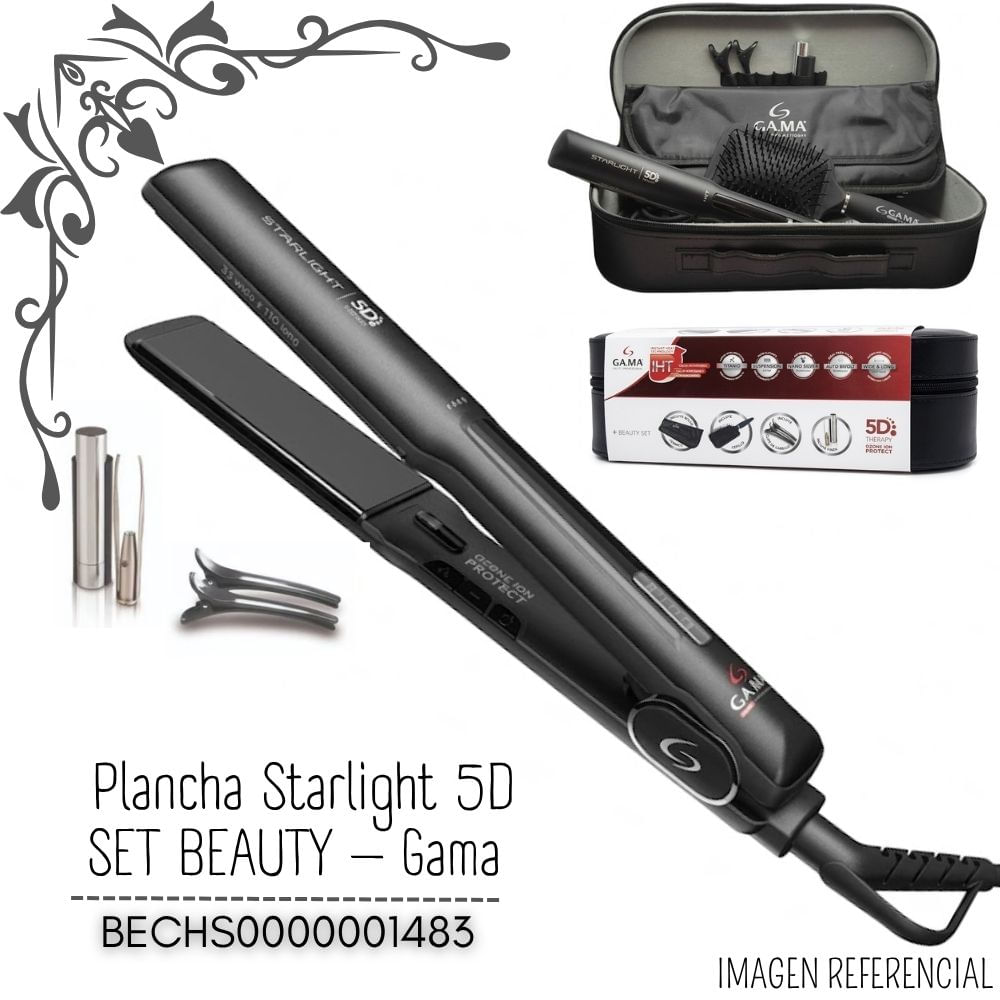 Plancha Starlight Dig IHT 5D Titanio Gama - Maleta