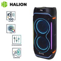 Parlante Torre Halion HA-844 02 Boufer 8"" Mambo Bluetooth USB TWS con Micrófono