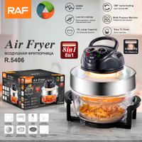AIR FRYER FREIDORA DE AIRE DE VIDRIO 8 EN 1 DE 17 LITROS - 3500W