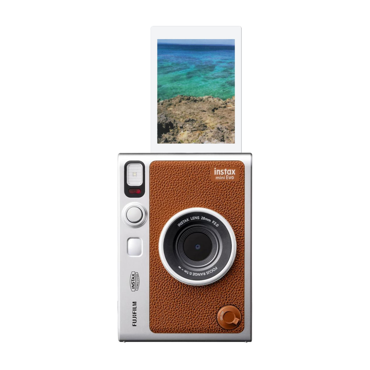 Camara Instax FUJIFILM mini EVO Hybrid Brown