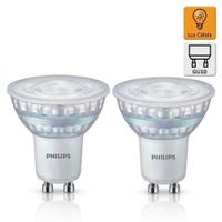 Pack x2 Foco Dicroico LED GU10 4.6W Luz Cálida PHILIPS