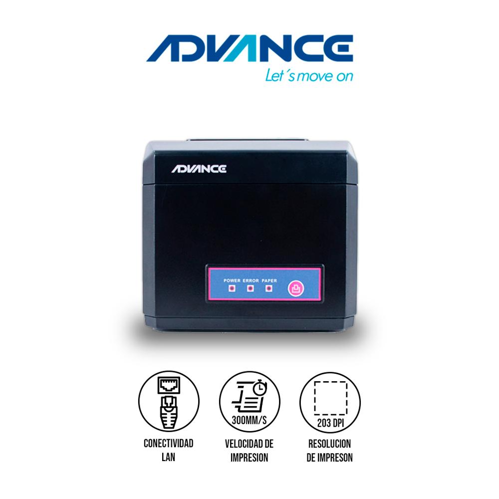 IMPRESORA TÉRMICA ADVANCE ADV-8011N LAN USB BLUETOOTH 300MM S