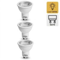 Pack x3 Foco Dicroico LED COB 4W GU10 Luz Cálida PILA