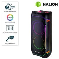 Parlante Torre Halion HA 1045 Mambo TWS USB FM RGB + Micrófono