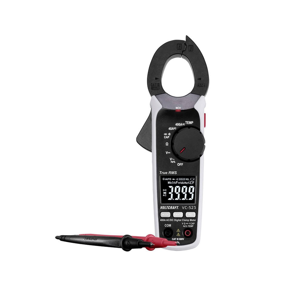 Pinza amperimétrica VOLTCRAFT VC-523 Digital CAT III 600 V Pantalla cuenta 4000