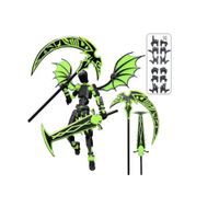 Muñeco articulado Titan T13 Dummy figura de accion Verde Con alas y espadas especiales