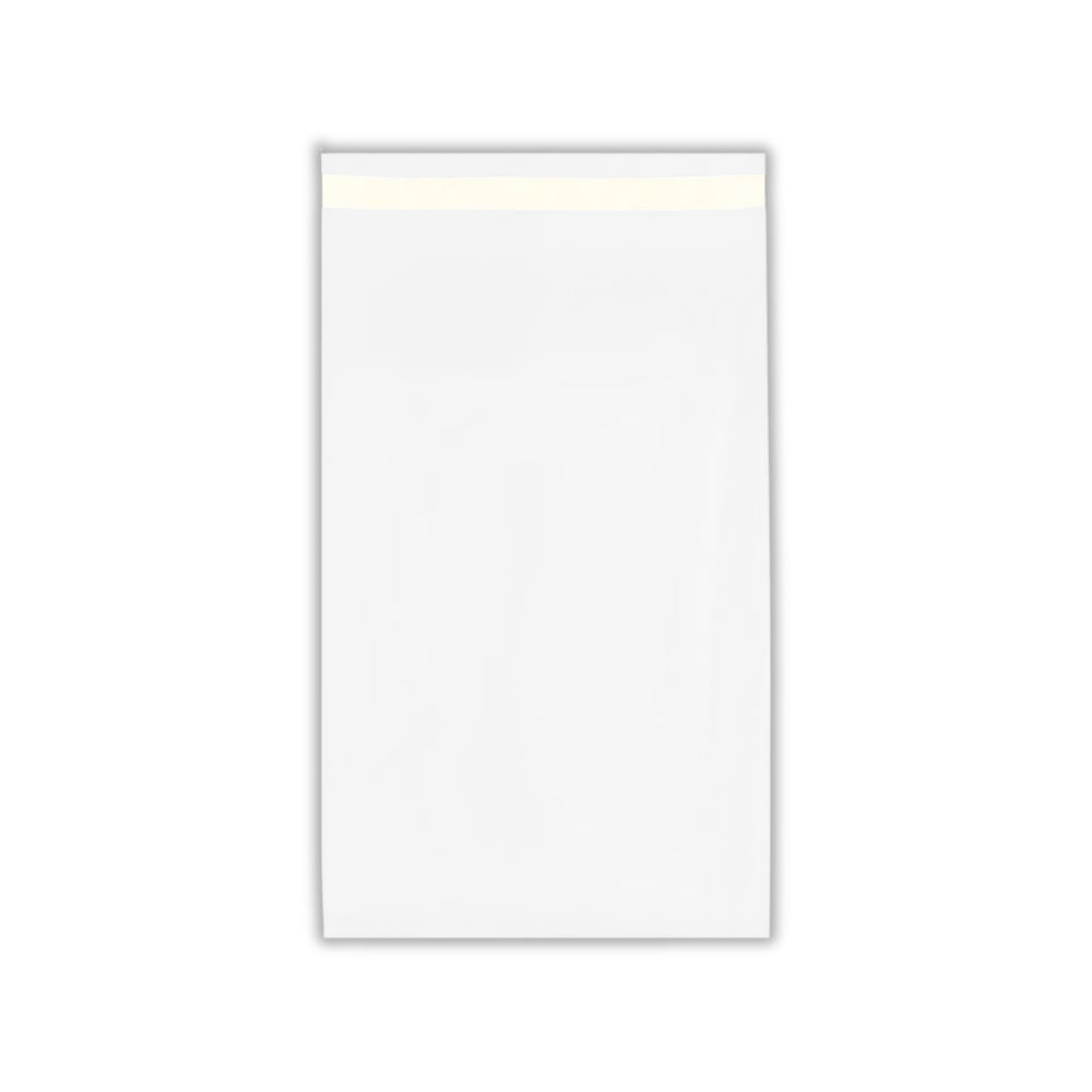 Bolsa para Envíos  y Courier 25x38 cm Pack 100 Unidades Polietileno con Cierre Adhesivo Blanco