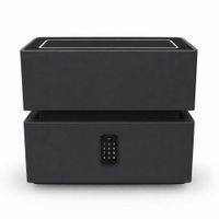 Mesa de Noche Smart Luces LED Speaker Bloqueo Clave XF06 Negro