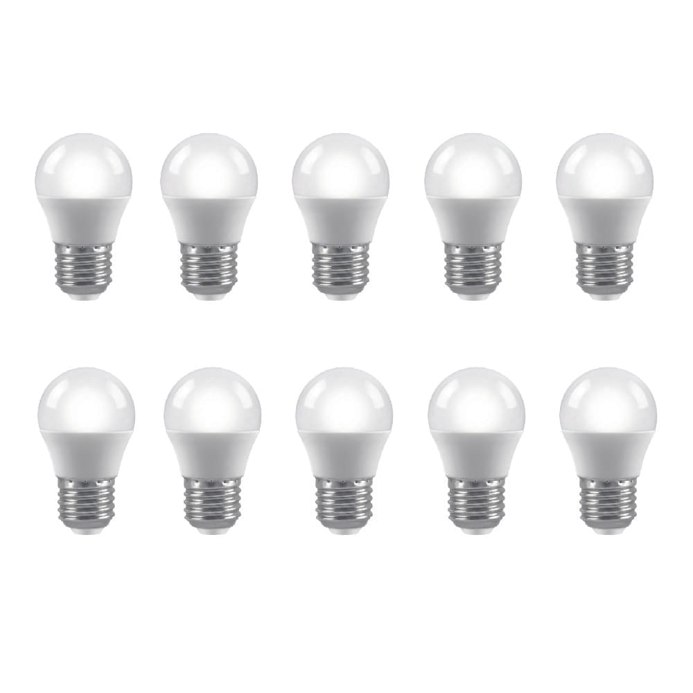 Pack x10 Foco LED Pavonado G45 Bolita 6W E27 Luz Blanca ExtraLED
