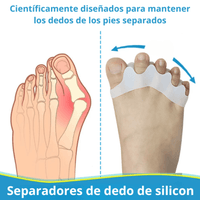 Separador de Dedos de Silicona Gel - Corrector de Juanetes y Alineador - 1 Par