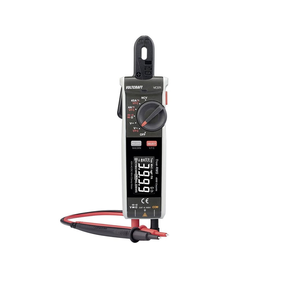 Pinza Amperimétrica VOLTCRAFT VC-371 Digital CAT III 600 V Pantalla cuenta 4000