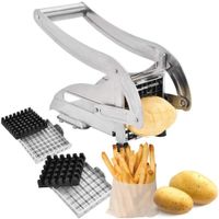 Cortador de Papas Fritas Profesional 2 Tamaños - Máquina de Acero para Bastones