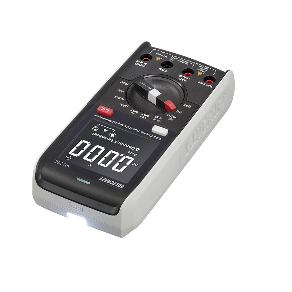 Multimetro VOLTCRAFT VC252 Digital True RMS LoZ CAT III 600 V Pantalla cuenta 4000