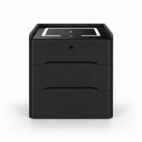 Mesa de Noche Smart Luces LED Speaker Bloqueo Huella XF02 Negro