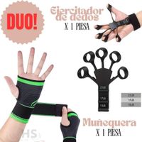 DÚO Muñequera x 1 uni. + Ejercitador de Dedos x 1 uni. UNISEX