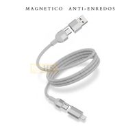 Cable Magnetico 4 en 1, Compatible con conexiones USB Tipo-C e IPH