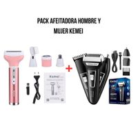 Pack Kemei Duo Afeitadora para Hombre y Mujer