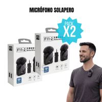 Micrófono Solapero 3 en 1 Para Grabación, Creadores de Contenido y Más  F11-2 X2 Unidades