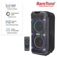 Parlante Baretone MAX-265E1 PMPO 800W USB BT TWS Luces RGB