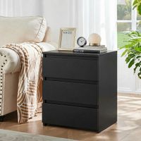 Velador Moderno Piper Negro R&R Muebles