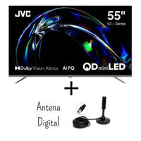 Televisor JVC 55 Pulgadas QD MINILED 120HZ Google TV LT 55KM958 - Antena Digital Modelo 2025
