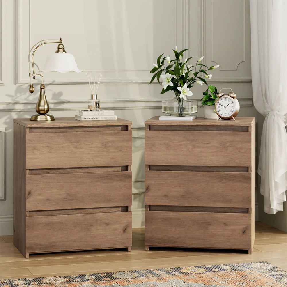 Pack 2 Veladores Moderno Matt Panela R&R Muebles
