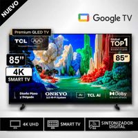 Televisor TCL 85 Qled Premium 85A400 4k Ultra HD Google TV - 144 Hz