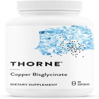 THORNE - Bisglicinato de cobre - Suplemento con traza mineral bien absorbente - 60 cápsulas