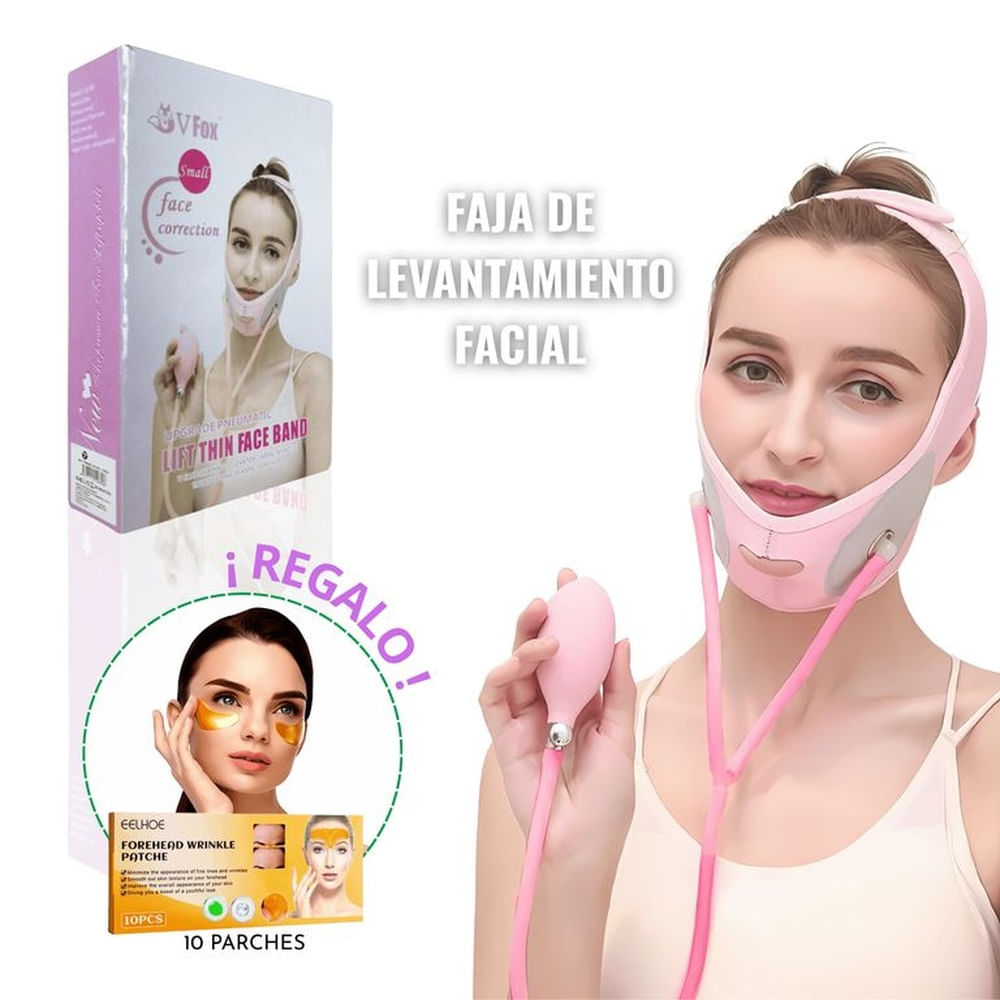 Faja Adelgazante Facial Elimina Papada + Regalo parche Antiarrugas