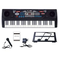 PIANO MUSICAL DE 54 KEYS CON VARIEDAD DE SONIDOS - Negro
