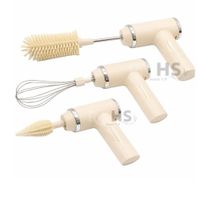Limpiador Eléctrico Multifuncional Con Accesorios Y Batidor Para Limpieza Del Hogar Beige