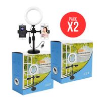 Aro Led Con Doble Soporte para Celular X2 Unidades