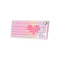 Teclado Gamer Royal Kludge RK R75 Cableado SP Pink Melody Switch Creamy