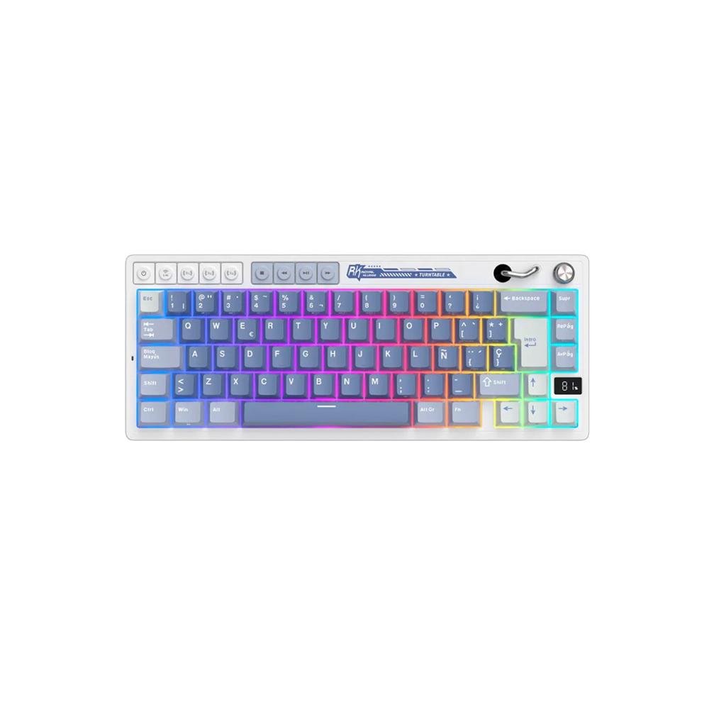 Teclado Gamer Royal Kludge RK M65 Inalámbrico Ocean Blue Switch Creamy