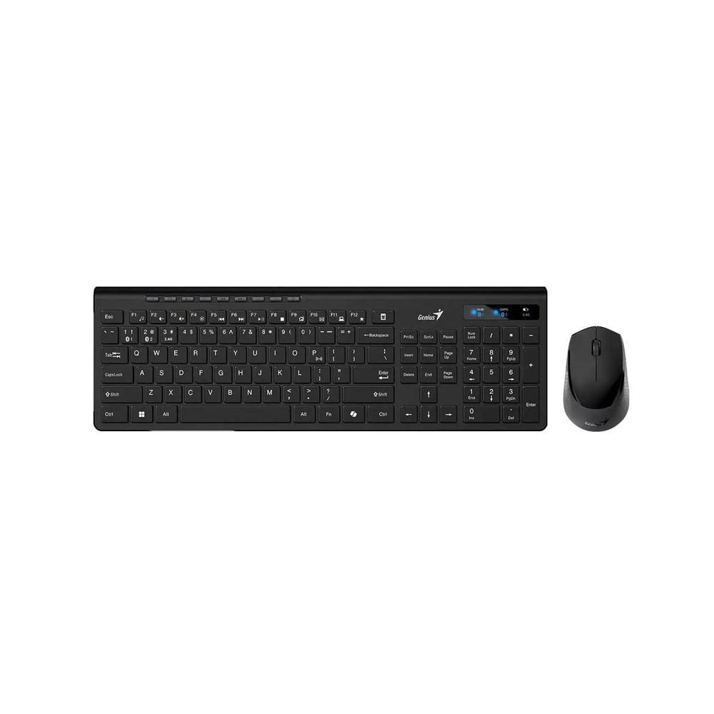 Kit Teclado + Mouse Genius SlimStar 8230 Inalámbrico Bluetooth Español Negro