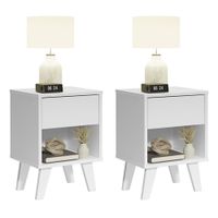 Set con 2 Veladores Madesa - Blanco