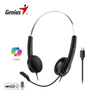 AUDÍFONOS GENIUS HS-220U USB-C CON MICRO PARA PC LAPTOP