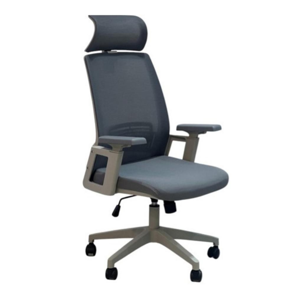 Silla Tatiana Bg CCabez Gris MGris Giratoria - Ziyaz