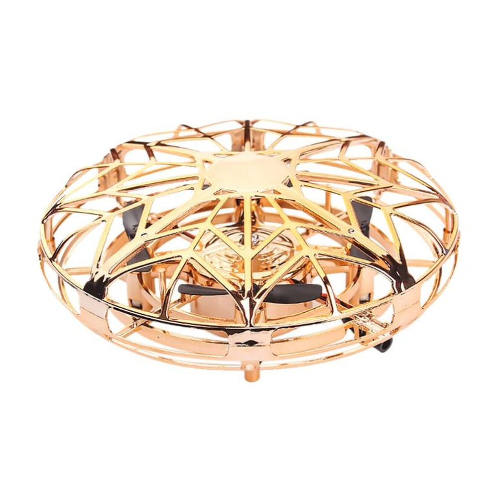 Mini drone de inducción recargable dorado