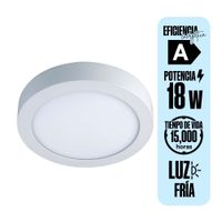 Downlight adosable Orange Redondo 18W Luz Fría