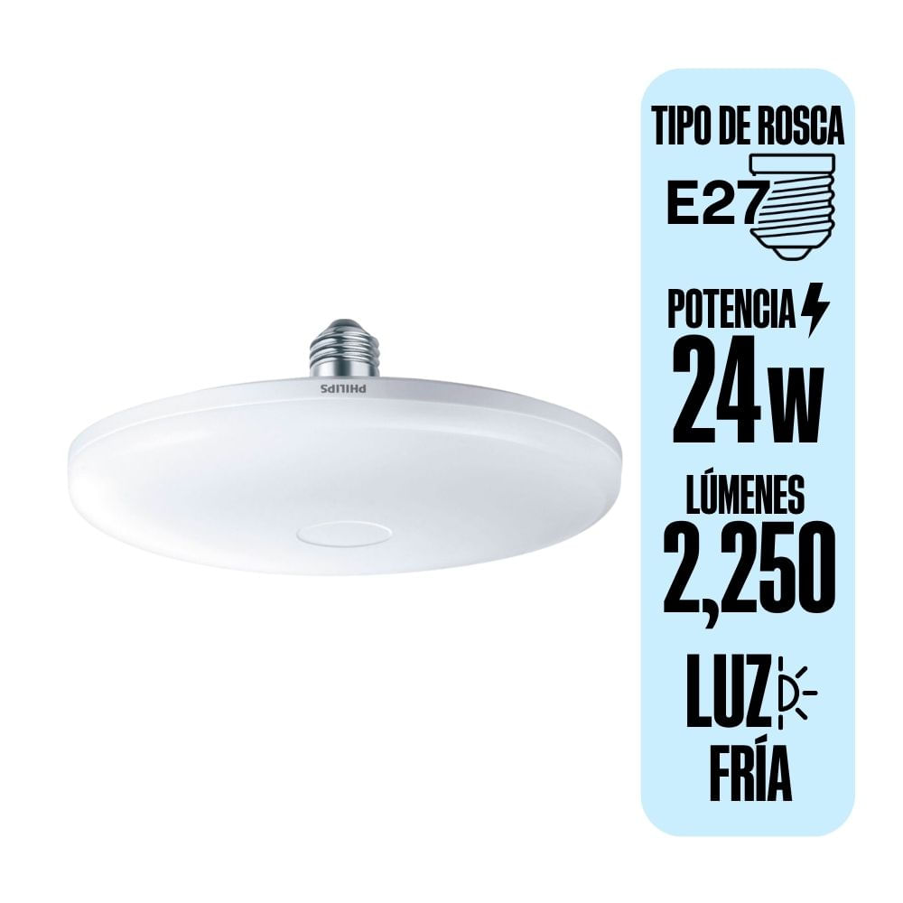 Ufo LED E27 24W Luz Fría Philips