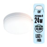 Plafon LED Redondo Opalux 24W Luz Fría Bl