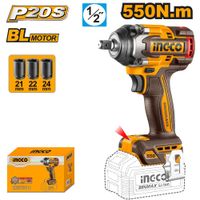 Llave de Impacto Brushless Ingco 20V 550NM CIWLI20551