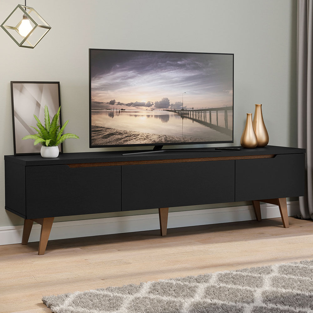Centro de Entretenimiento Mesa para TV Reims Hasta 75 Pulgadas - Negro