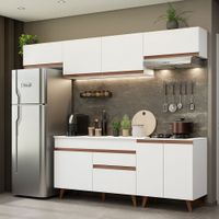 Mueble de Cocina Integral Reims 260 cm con Encimera - Blanco 10