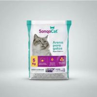 Arena para Gatos SonqoCat Premium 5 kg - Perlada Aroma LAVANDA