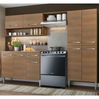 Mueble de Cocina Integral Emilly Pop 229 cm - Marrón