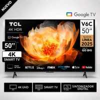 Televisor TCL 50 Pulg LED UHD 4K Smart TV 50V6C